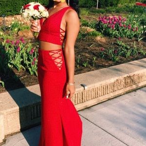 Sherri Hill Red Prom Dress Size 4